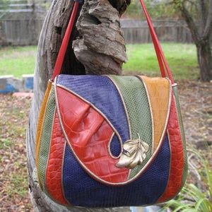 VINTAGE SHARIF DESIGNER ART TO WEAR BAG